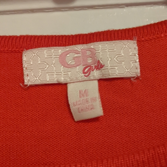 GB Girls Red Bell Sleeve Dress - Picture 2 of 5